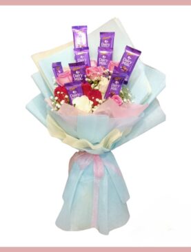 Roses and Dairy milk chocolate
