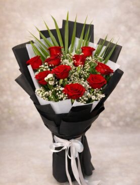 Classic Romance Red Rose Bouquet